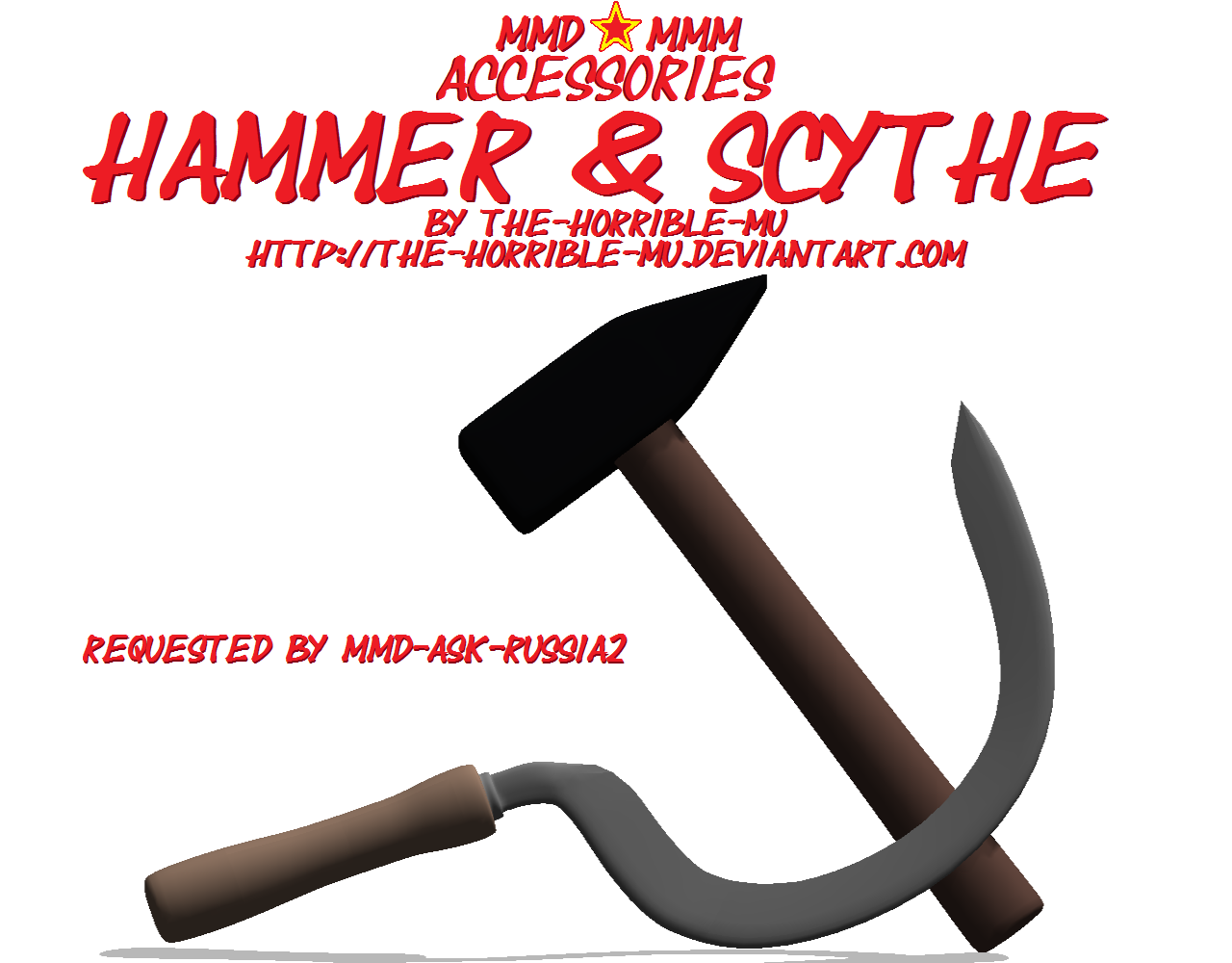 [MMD + M3 Accessories] Hammer and Sickle + DL