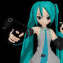 [MMD+M3 Pose] Miku Handgun Pose + DL