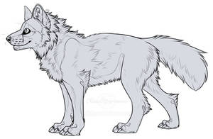 .: NEW Free Canine Lineart :.