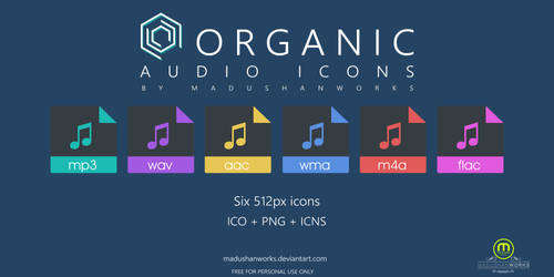 Organic Audio Icons