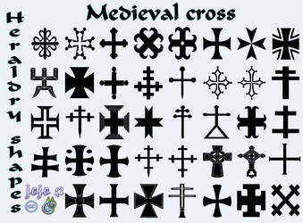 Medieval cross Heraldry shapes