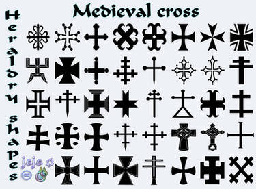 Medieval cross Heraldry shapes