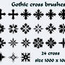 Gothic cross brushes