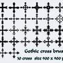 Gothic cross brushes 1