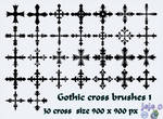 Gothic cross brushes 1