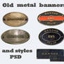 Old metal banners