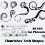 Flourishes Tech Shapes