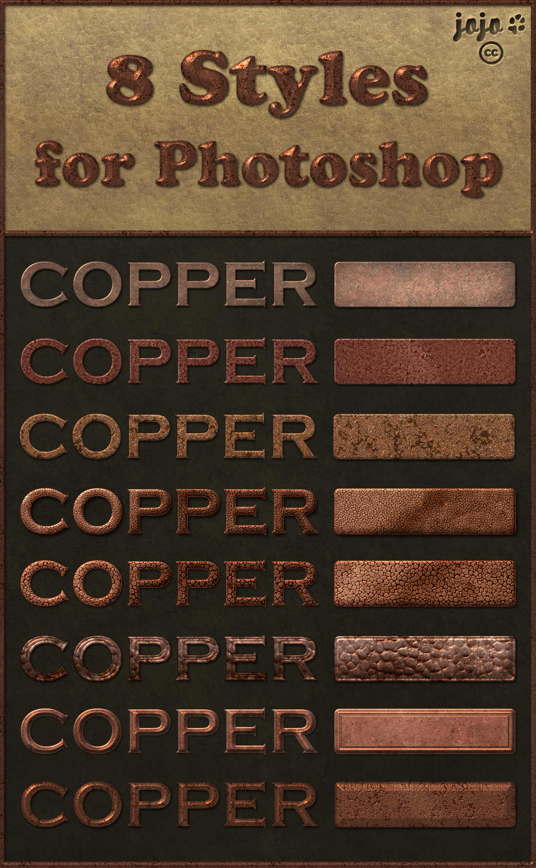 Old copper (various) styles