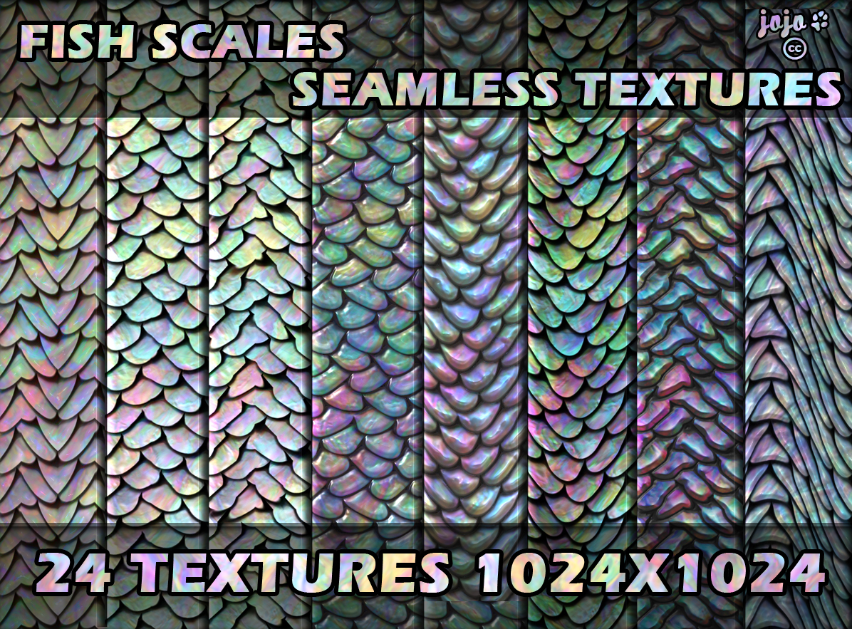 Fish scales seamless textures