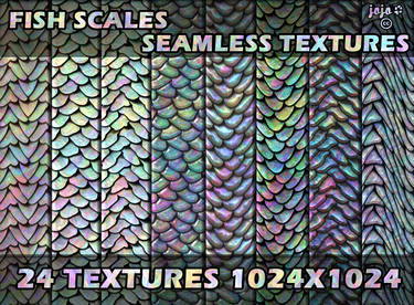 Fish scales seamless textures