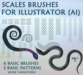 Scales brushes for Illustrator (AI)