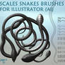 Scales snakes brushes for Illustrator (ai)