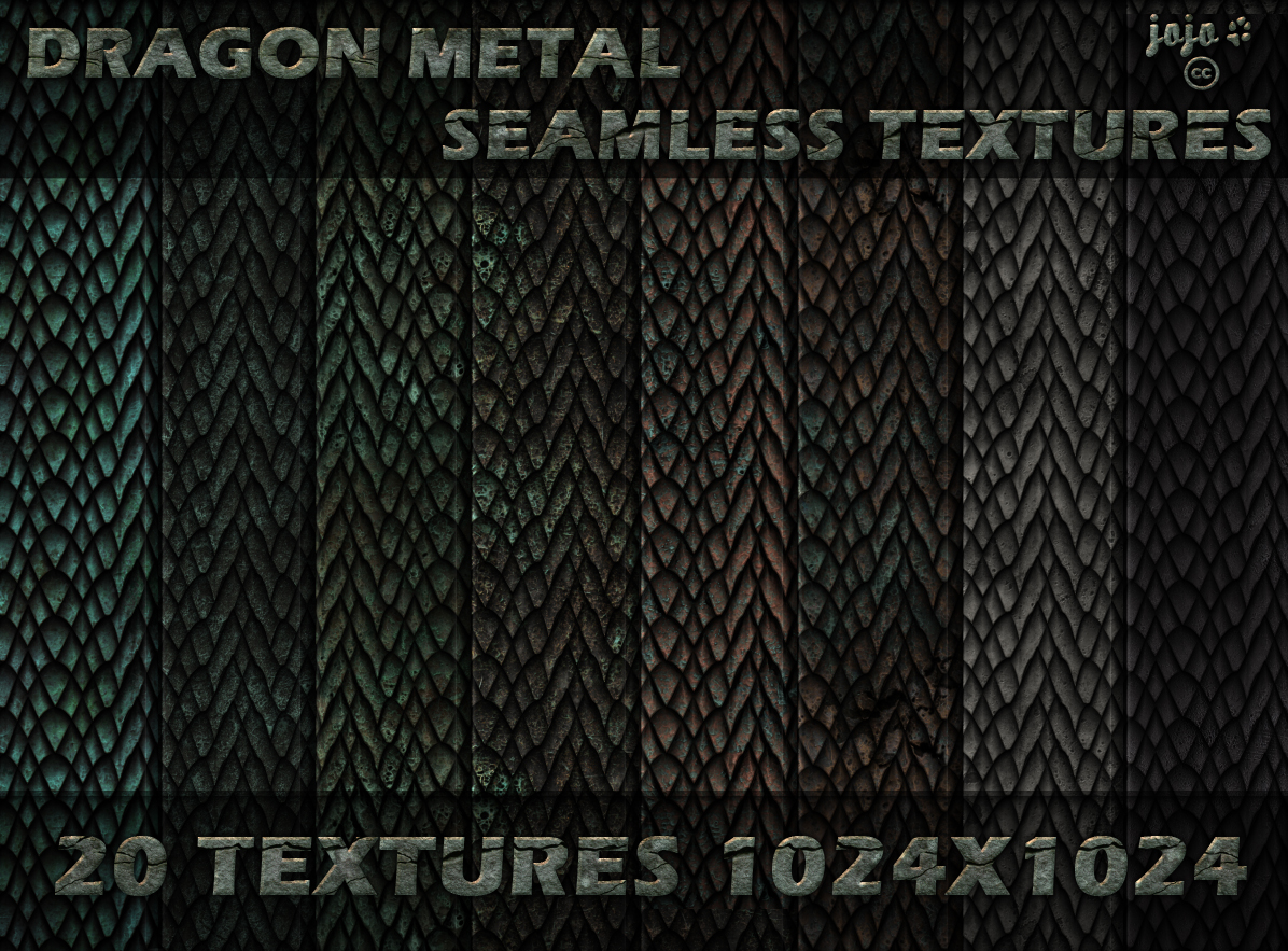 Dragon metal scales seamless textures by jojoojoj on DeviantArt