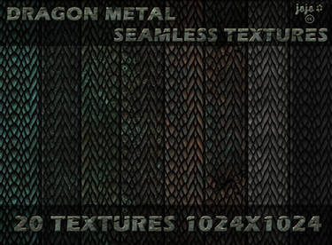 Dragon metal scales seamless textures