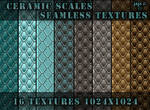 Ceramic scales seamless textures