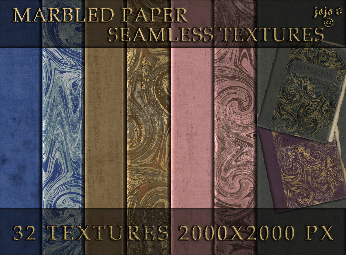 Marbled paper seamless textures