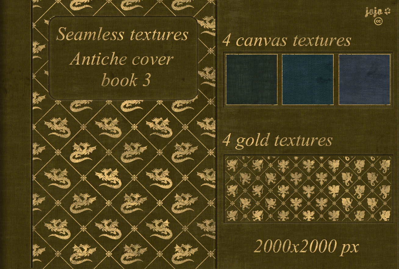 Antiche cover book Seamless textures 3
