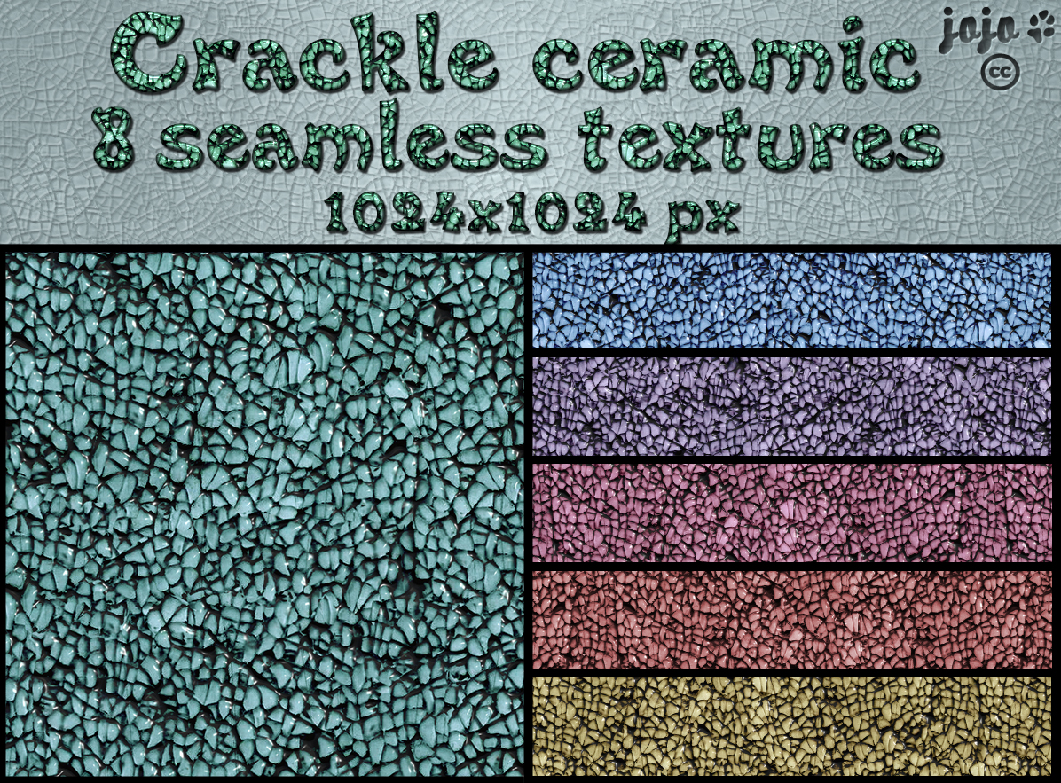 Crackle ceramic seamless textures