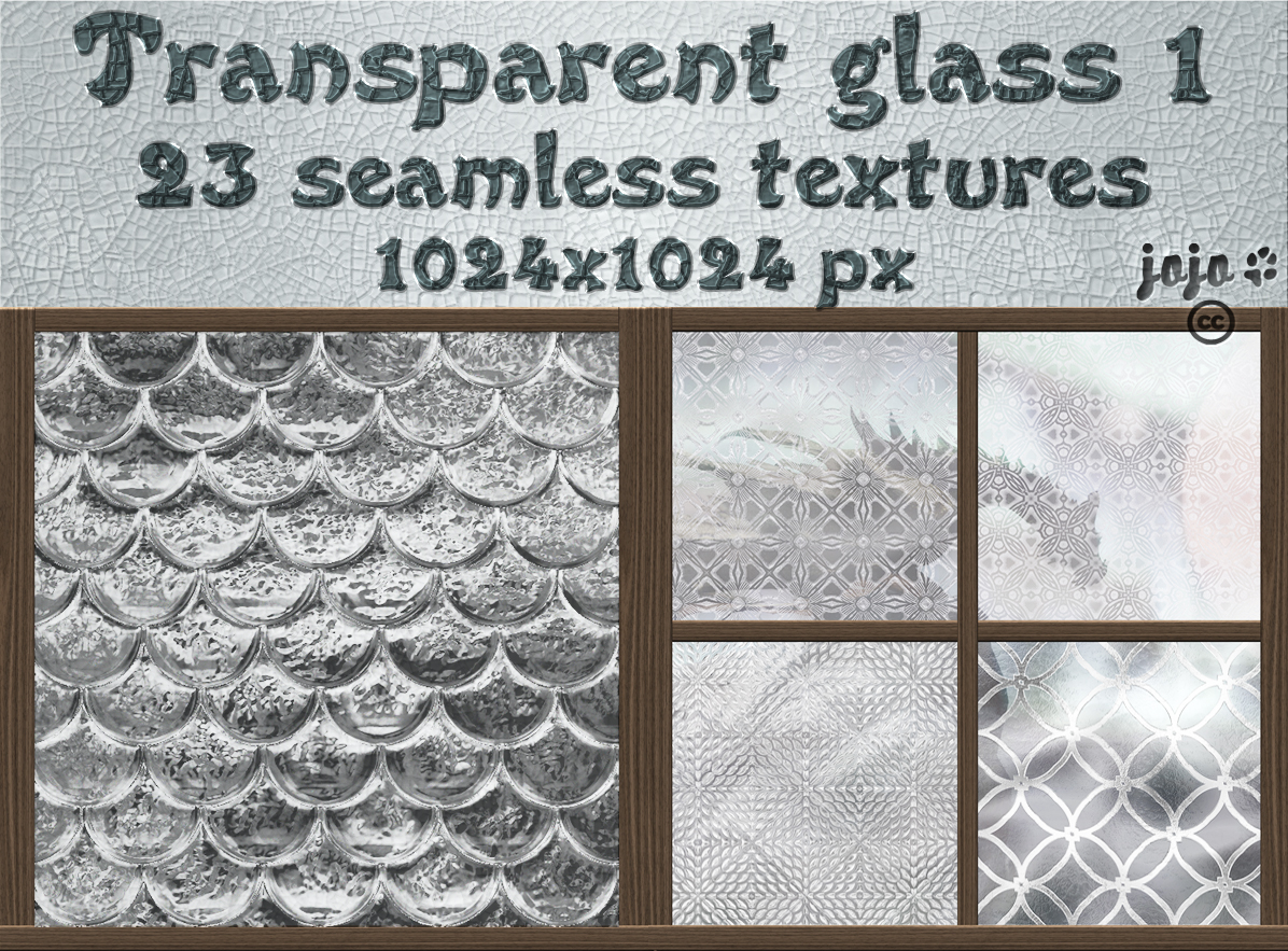 Transparent glass seamless textures 1