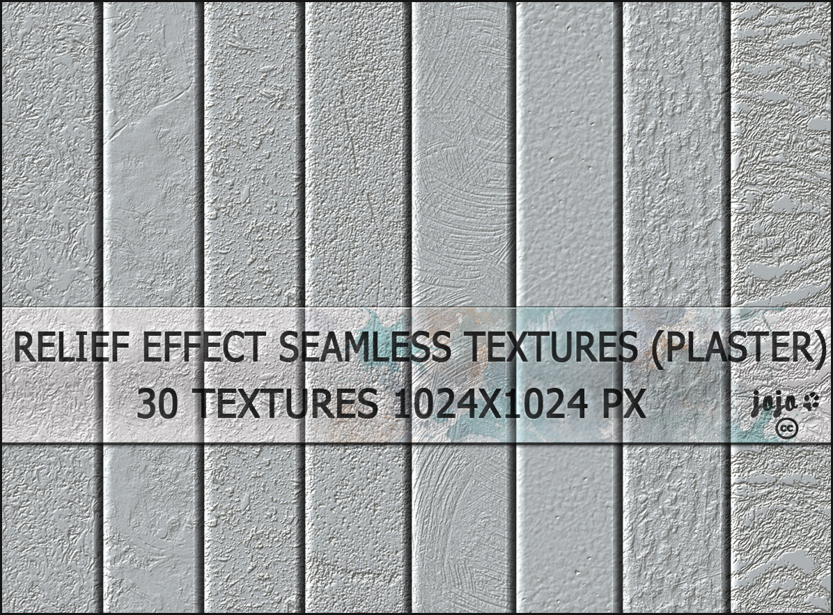 Relief effect seamless textures (plaster)