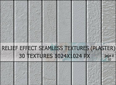 Relief effect seamless textures (plaster)