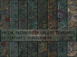 Metal flowers seamless textures