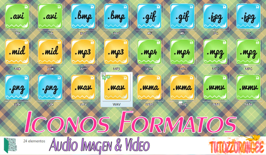 Iconos Formato Audio Imagen y Video