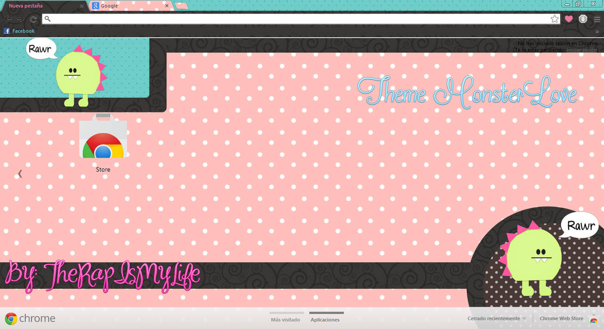 Theme Google Chrome MONSTERLOVE by TheRapIsMyLife on DeviantArt