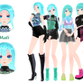 (TDA MODELS) Miku Pack collab w/ StrawberryBobaa