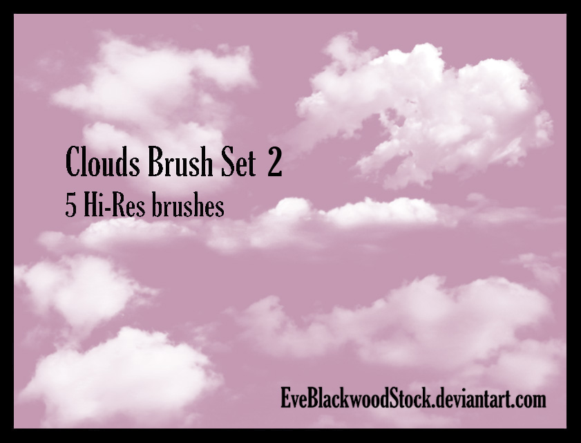 Clouds Brush Set 2 by EveBlackwoodStock