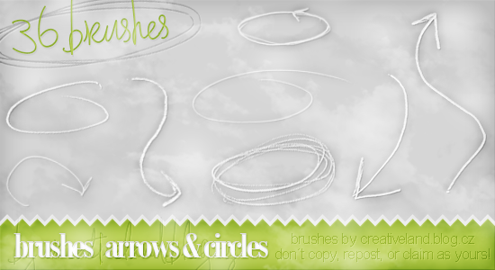 36 arrow / circle brushes