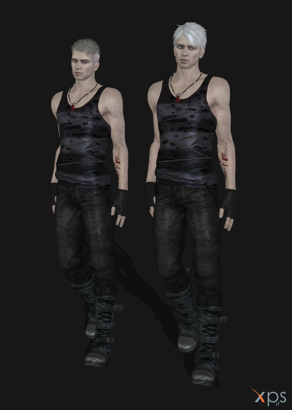 DmC Dark Dante No Coat (White hair and short hair) by DanteAce69 on ...
