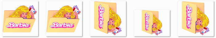 Barbie Vintage folder icons