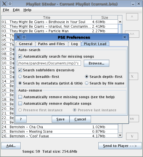 Playlist SEnder v1.5 beta 4.2