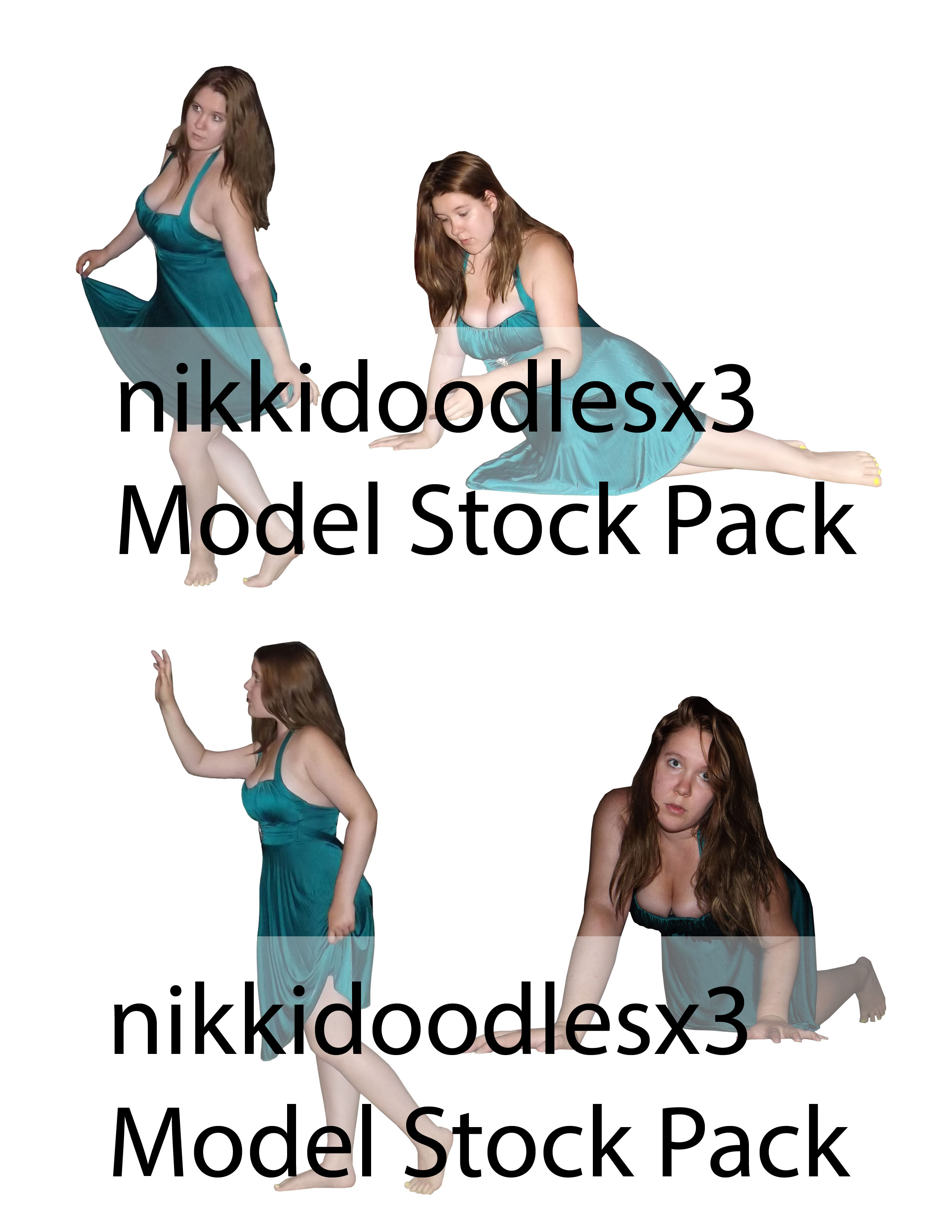 Precut - Model Stock Pack - Green Dress