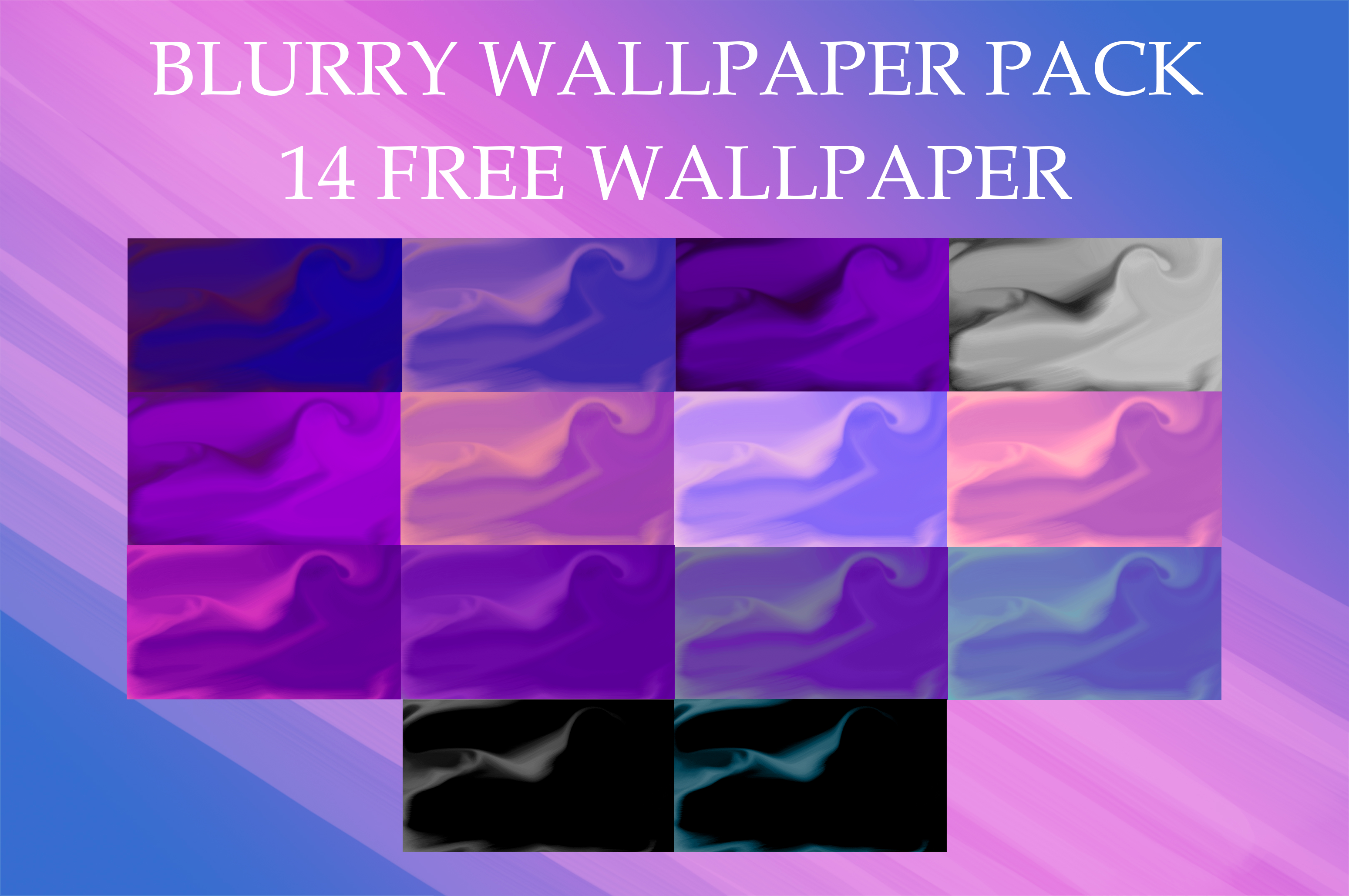 14 Free Blurry Wallpaper Pack