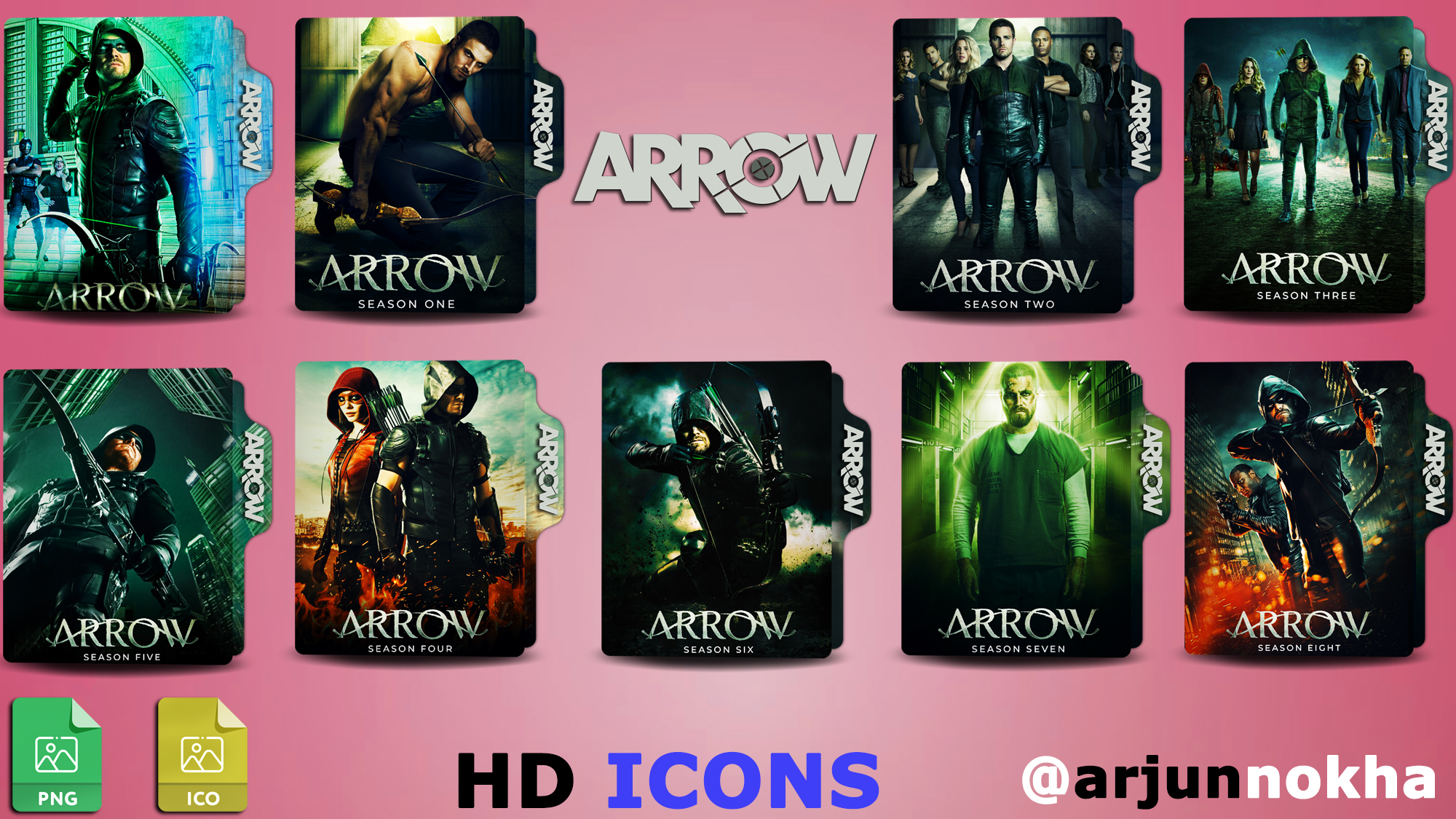 Arrow (2012-2020) Folder Icons by arjunnokha on DeviantArt