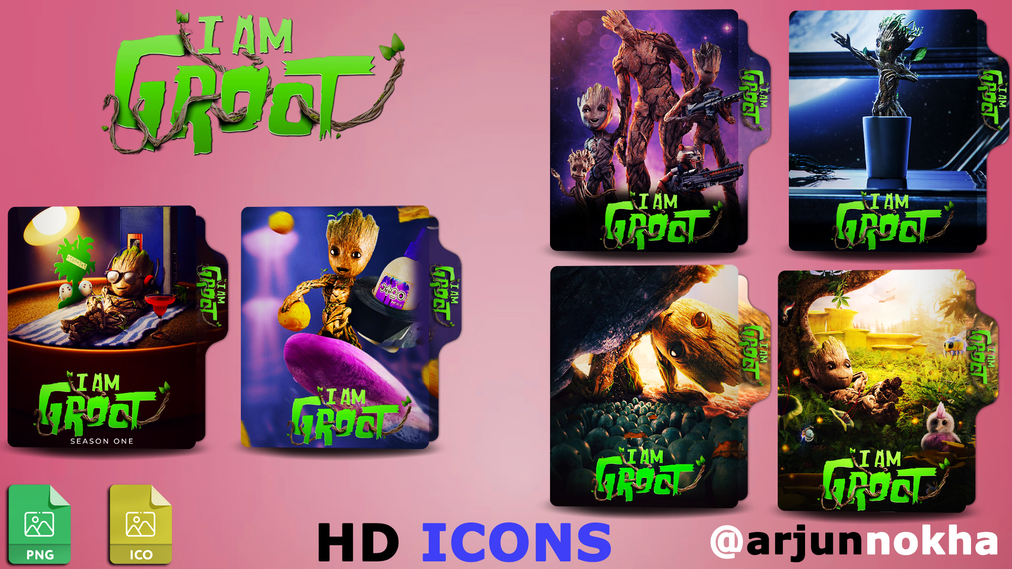 I Am Groot (2022) Folder Icons by arjunnokha on DeviantArt