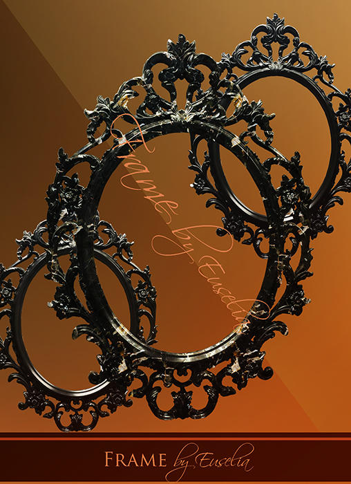 Black Baroque Frame - png-files by Euselia on DeviantArt