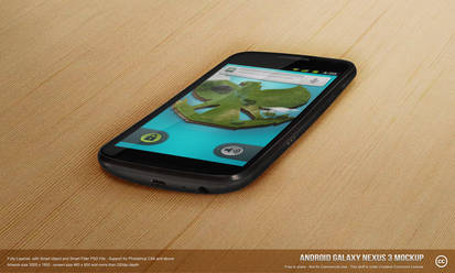 Android Galaxy Nexus 3 Mock-up PSD
