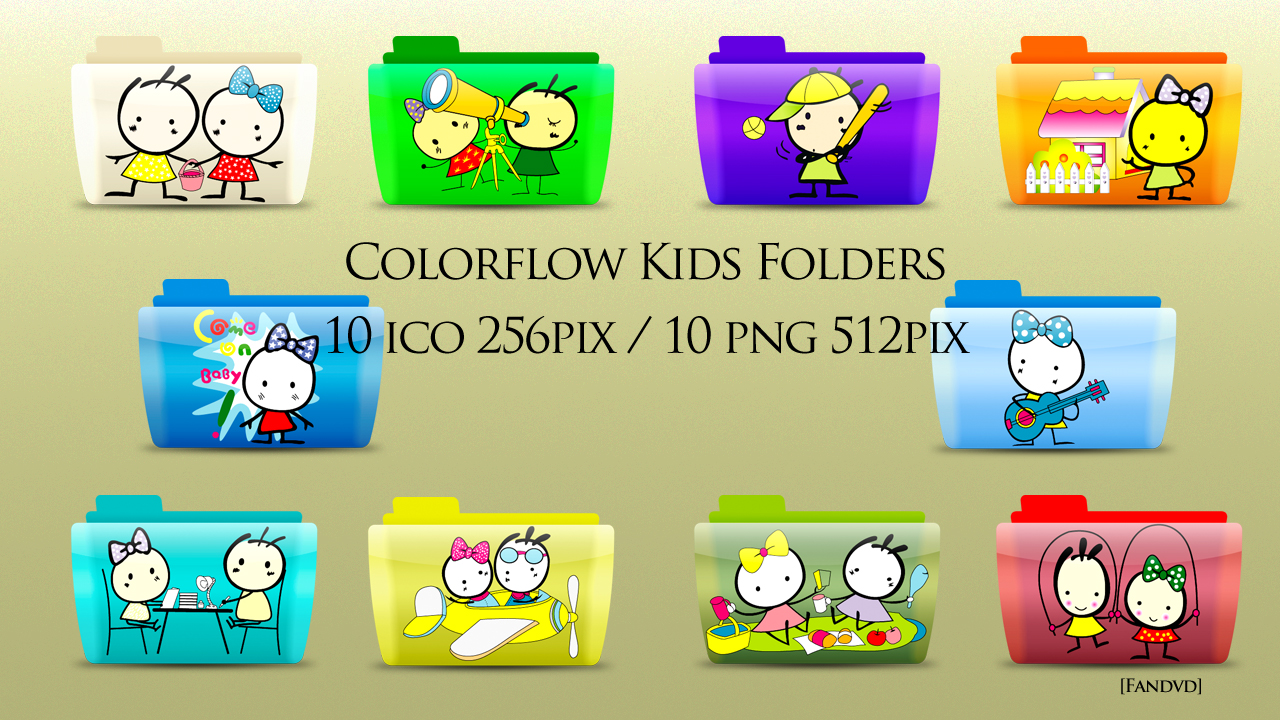 Colorflow Kids Folder icons by fandvd on DeviantArt
