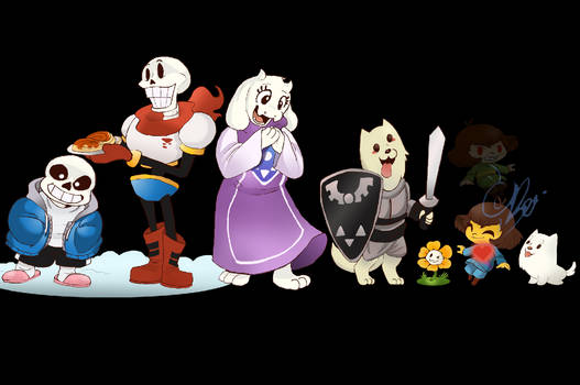 Undertale Characters LineUp For 1st Yr Anniversary