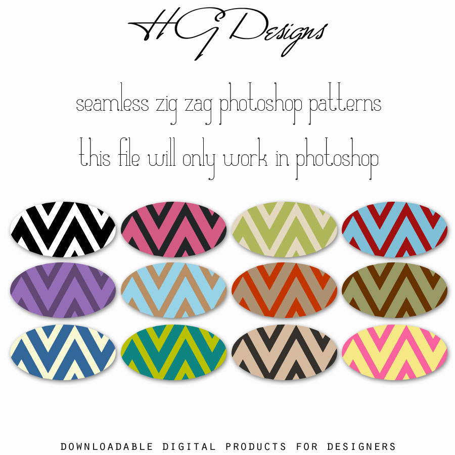 Seamless Zig Zag Photoshop Patterns