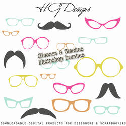 PS Brushes: Glasses And Staches by HGGraphicDesigns