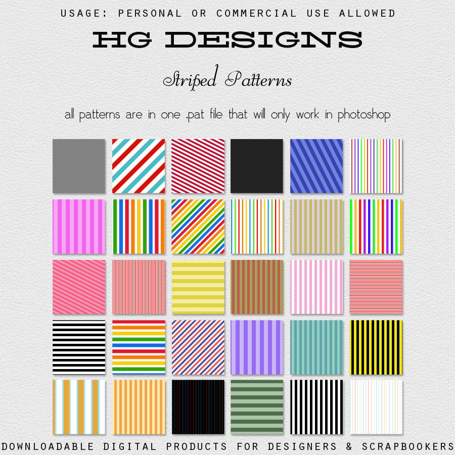 Striped Photoshop Patterns