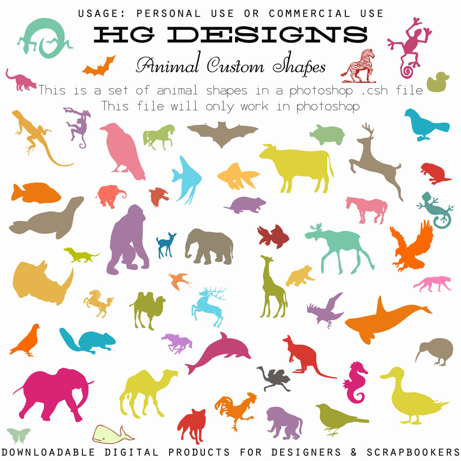 Animal Custom Shapes