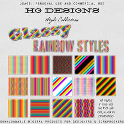 Glassy Rainbow Photoshop Styles