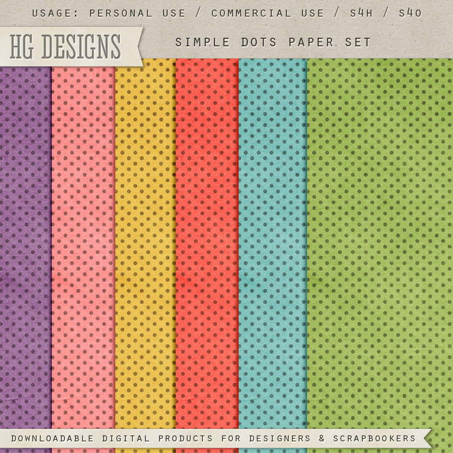 Simple Dots Paper Set by HGGraphicDesigns