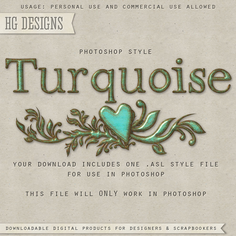 PS Style: TURQUOISE by HGGraphicDesigns