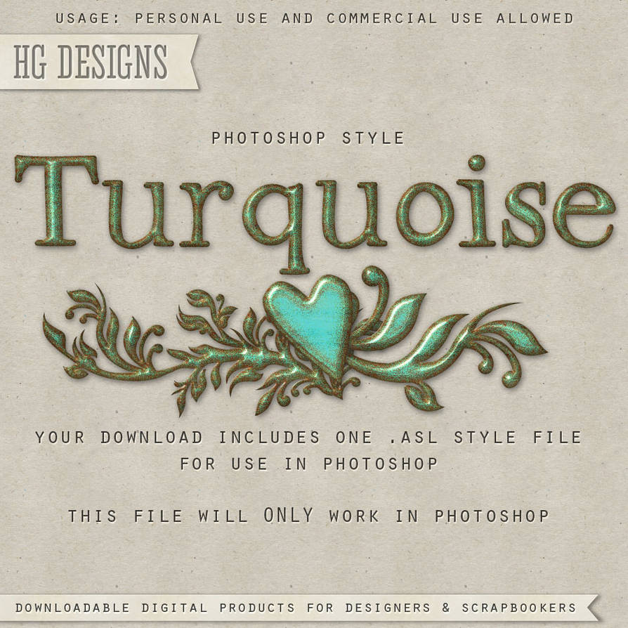 PS Style: TURQUOISE by HGGraphicDesigns